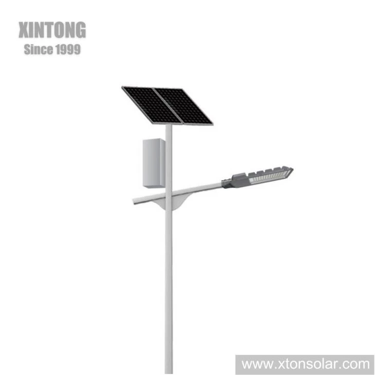 LED Chip Solar Street Light With 12m Galvanized Pole