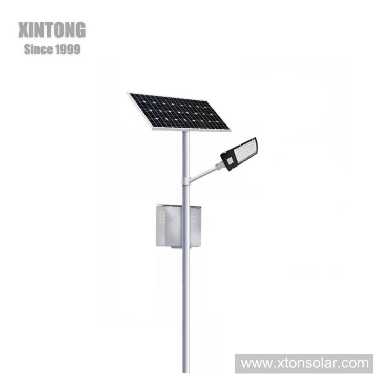 White Lighting Solar LED Street Lamp With Lithium Battery